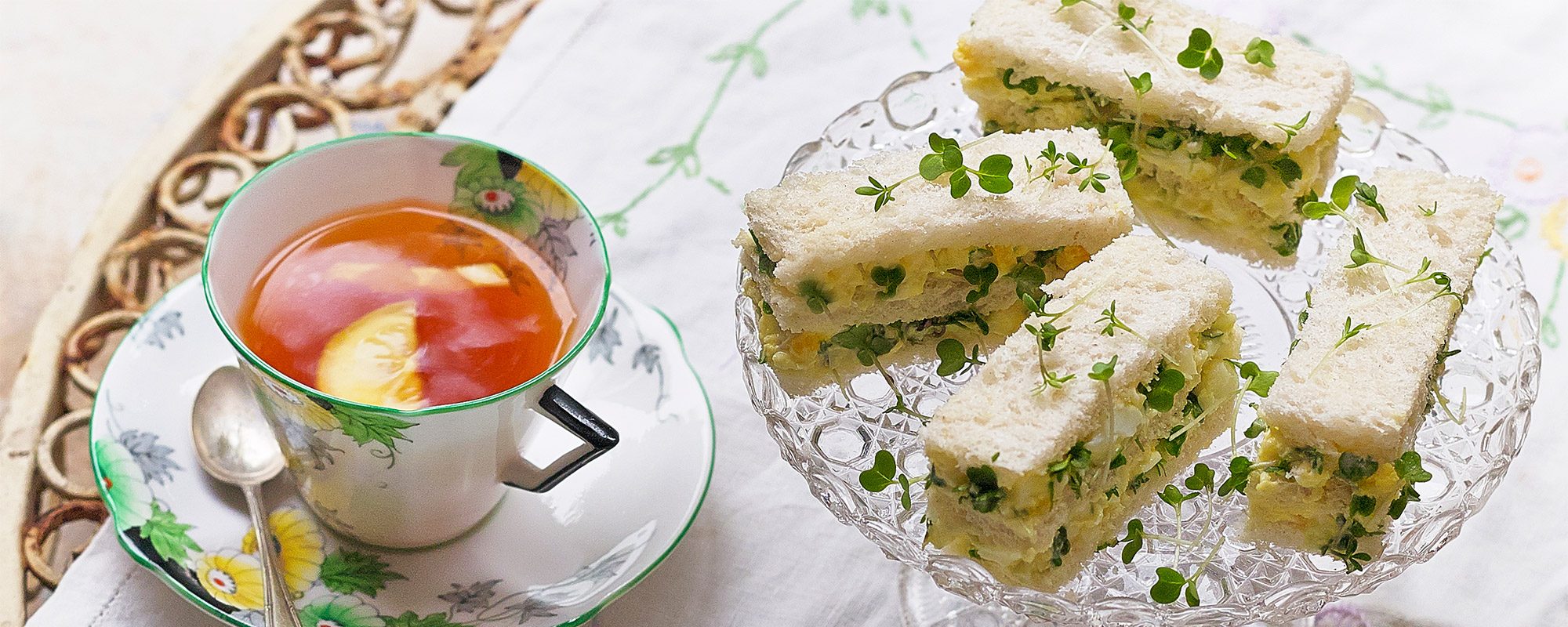 Egg and Salad Cress Afternoon Tea Sandwiches