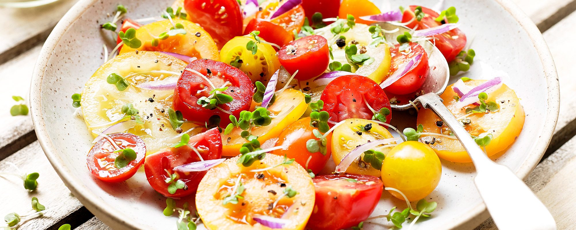 Tomato, Red Onion and Cress Salad​